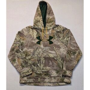 Under Armour Realtree Max 1 Advantage Fleece Hoodie Men's Large Yellow Accent